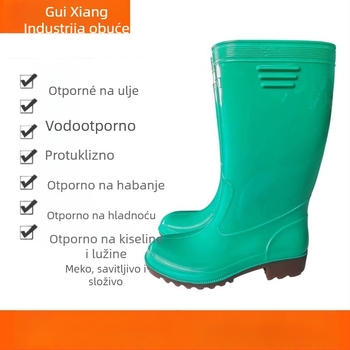 Kišne čizme s dugim trubama, protuklizne, otporne na ulje, otporne na kiseline, PVC, model A20