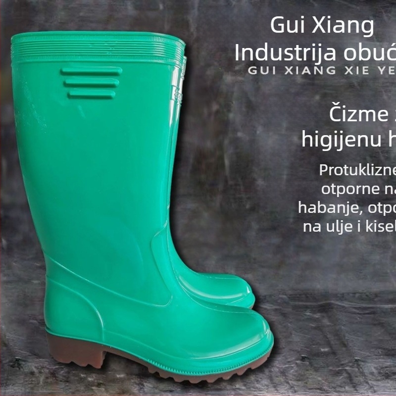 Kišne čizme s dugim trubama, protuklizne, otporne na ulje, otporne na kiseline, PVC, model A20