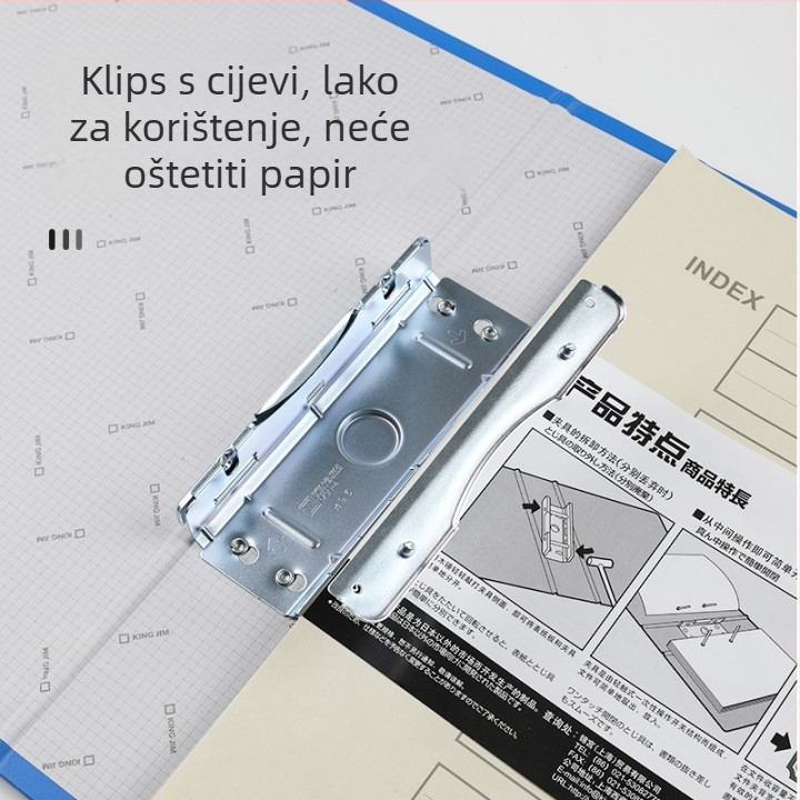 Japanski stil folder s jednim čvrstim klipom, model 978, materijal papir, veličina klipa: A, pogodno za papir A4