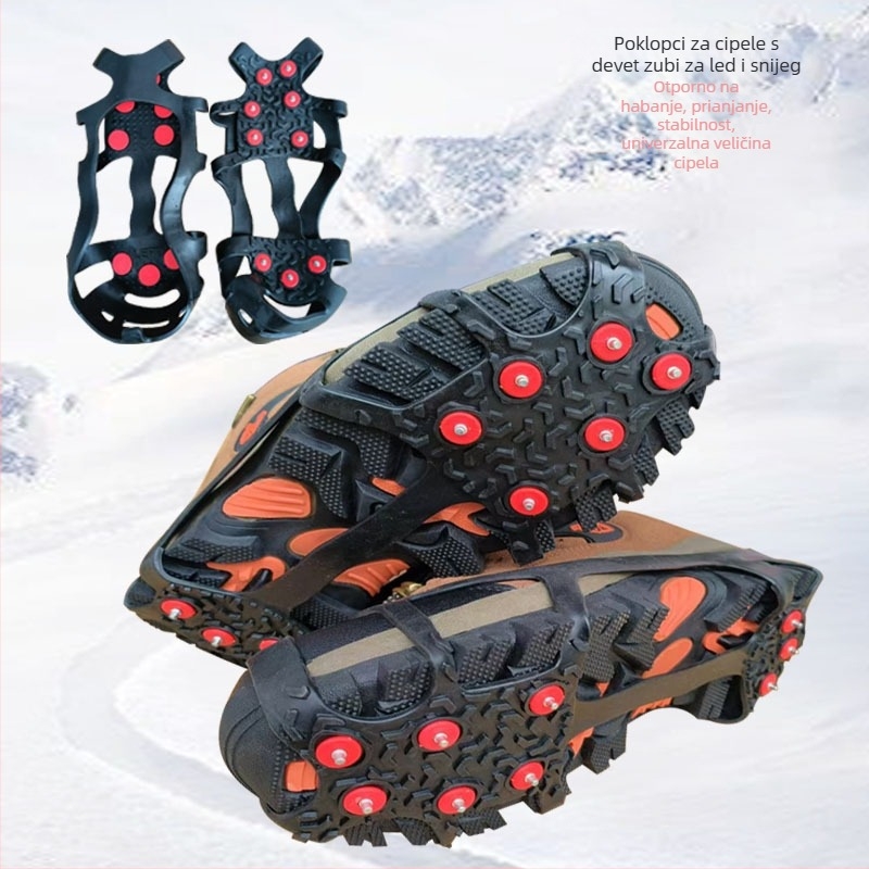Protuklizne navlake za cipele s oštricama za snijeg i led za planinarenje | Brand Cool | Materijal: TPE