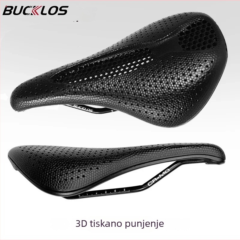 BUCKLOS 3D ispisano sjedalo za bicikl, dimenzije 143–155 mm, prozračna saćasta struktura
