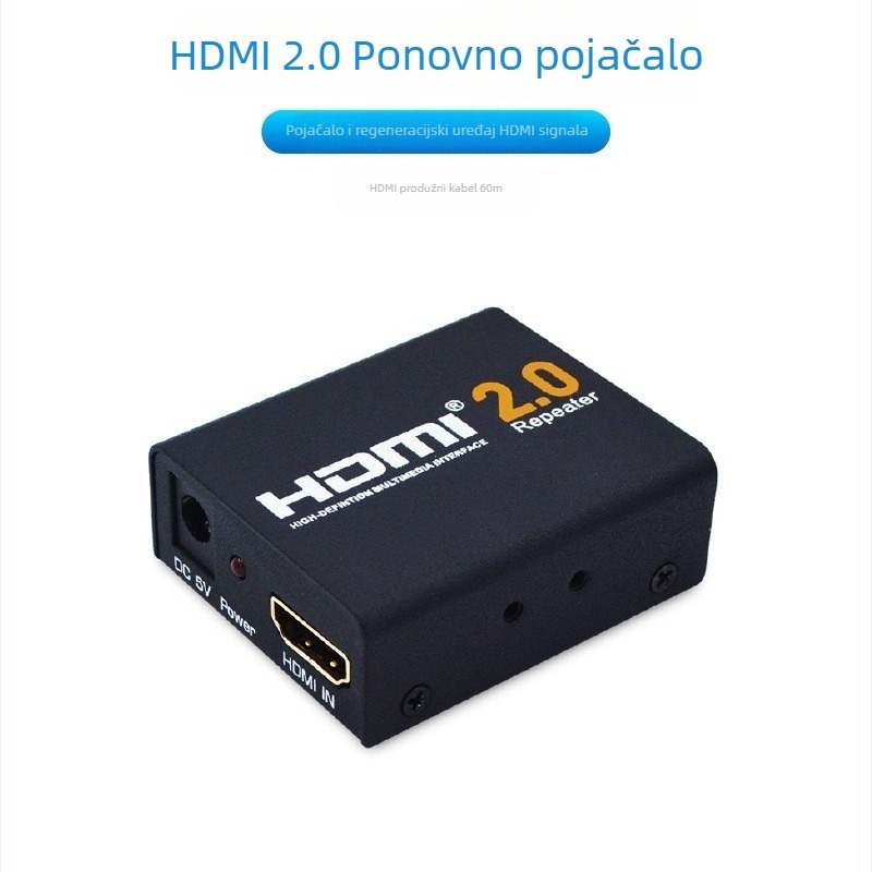 HDMI 2.0 repetitor i pojačivač signala (60 m proširenje, ženski na ženski konektor)