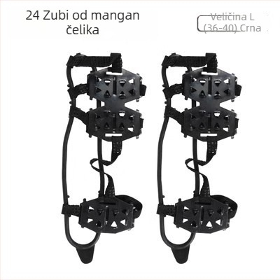 Protusklizne krampone za cipele, 24 zuba, mangan čelik, vrlo lagani, za zimu i led