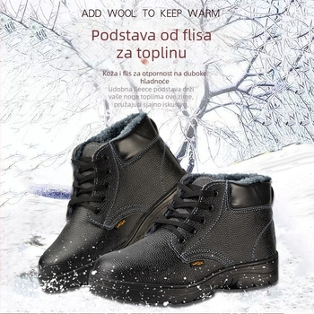 Hongsheng Cipele za sigurnost na radu od nubuk kože, niski gležanj, zaštita od udara i probijanja