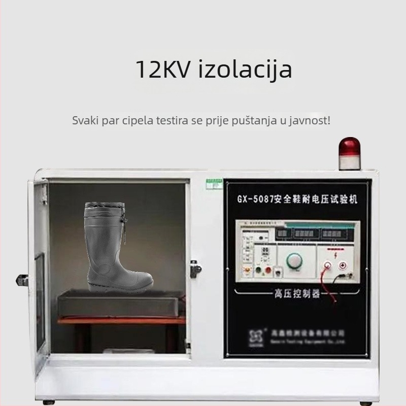Zimske čizme za kišu s čeličnim vrhom i čeličnom pločom, zaštita od probijanja i udara, protuklizne, podstavljene PVC