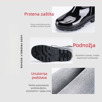 Back Force Visoke kišne čizme, vodootporne, protuklizne, otporne na habanje, PVC
