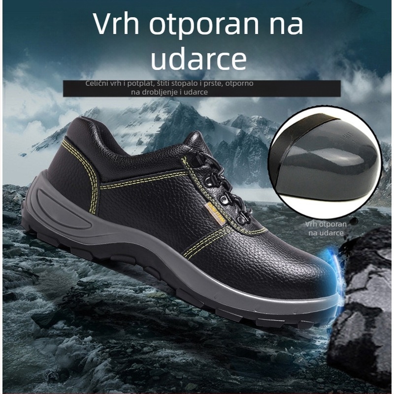 Kožne zaštitne cipele za proljeće i ljeto, niskog profila, zaštita od udara i probijanja, otporne na ulje, protuklizne i prozračne.
