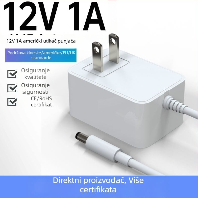 12V 1A adapter — ETL US standard certificiran — za pametno kozmetično ogledalo i mrežni usmjerivač