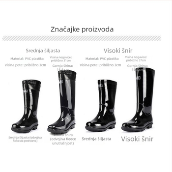 Visoke PVC kišne čizme, protuklizne i otporne na habanje, srednje visine (Origin Shanghai; Brand Back force; Material PVC)