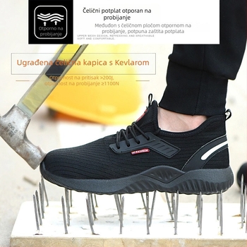 Sigurne radne cipele s čeličnom zaštitom prstiju, zaštita od udara i prodiranja, prozračni Flyknit gornji dio, niski profil