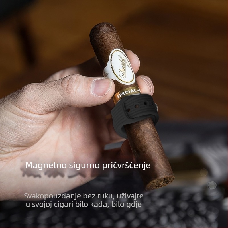 Klip za cigare s dvostrukim gumom, silikon, prilagodljiv, strojno izrađeno, jednostavan stil