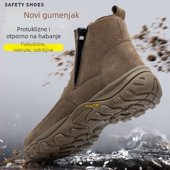 Radne zaštitne cipele od svinjske kože, Slip-On, srednji gornji dio, Anti-Smash i Anti-Puncture