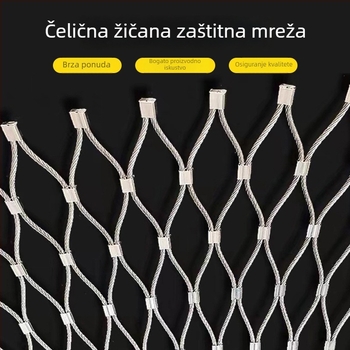 304 nehrđajući čelični užetna mreža za visoke nadmorske visine, sigurnosna mreža protiv pada, ptičja mreža, mreža za penjanje biljaka, mreža zoološkog vrta