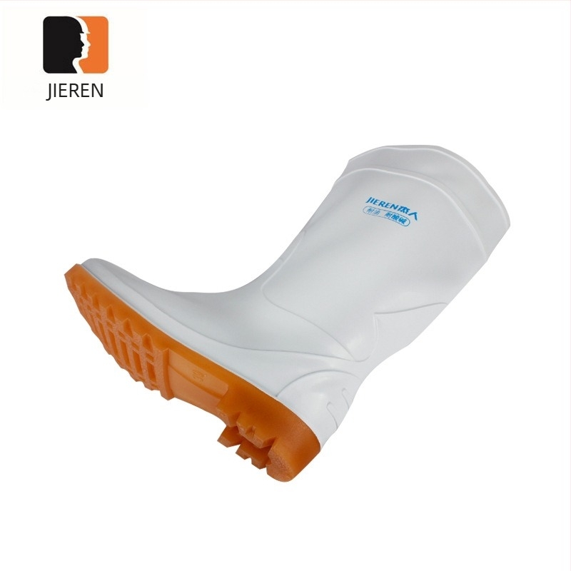 Jayren PVC sanitarne zaštitne čizme s protukliznom podlogom, otporne na ulje i kiseline i lužine, unutarnji materijal: brzo upijajuća sintetička vlakna