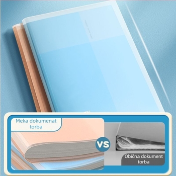 Deli PQ605 Transparentni A4 folder, plastični, 30/40/60 stranica, debljina 25 mm