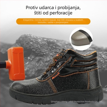 Zaštitne radne cipele s metalnim prstom, visoki gornji dio, mikrovlakna koža, anti-udar i anti-proboj