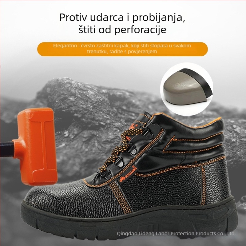 Zaštitne radne cipele s metalnim prstom, visoki gornji dio, mikrovlakna koža, anti-udar i anti-proboj