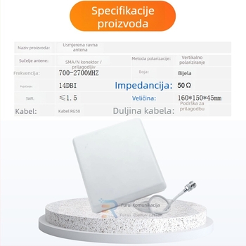 Usmjerena antena baze 4G/5G/GSM s WiFi pojačivačem — unutarnja i vanjska upotreba, zidni montažni