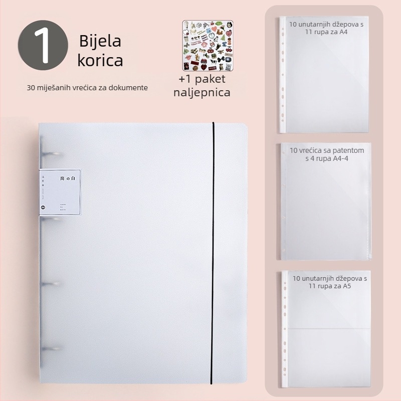 A4 zaštitna korica za dokumente za rodni list i karticu cjepiva (2025 nova verzija)