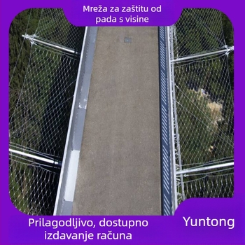 Nehrđajuća čelična mreža s kopčom protiv pada, 304 nehrđajući čelik, model s dijamantnim otvorima, za parkove, zoološke vrtove i hotele, ugradnja pod vodstvom