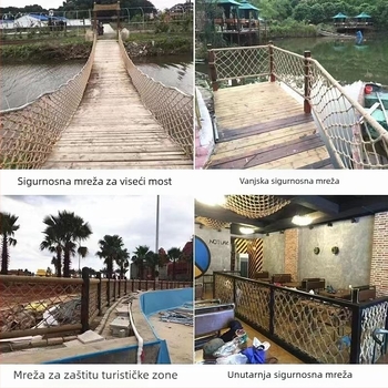 Prilagođena mreža od konopljinog užeta - jutova sigurnosna mreža, model tl008, trajnost 500, mogućnost prilagodbe