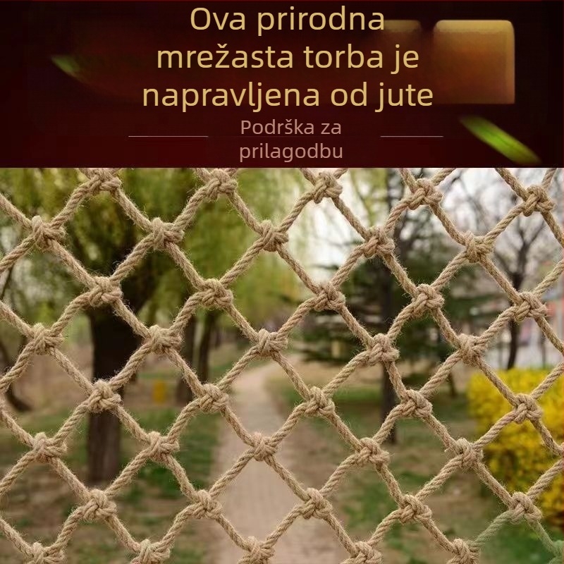 Prilagođena mreža od konopljinog užeta - jutova sigurnosna mreža, model tl008, trajnost 500, mogućnost prilagodbe