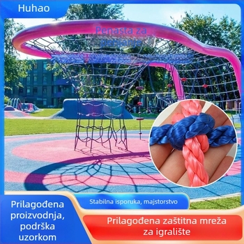 Dječja penjačka mreža za veliko igralište – svestrana mreža za penjanje s trenažnom kućicom za fizički razvoj, vanjska, mreža od najlona