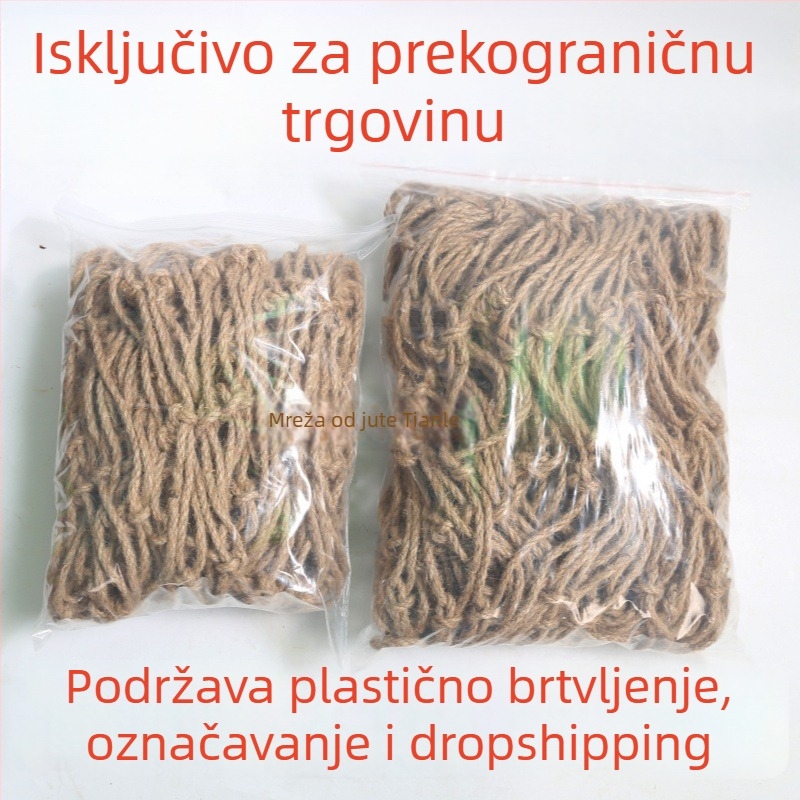 Konopna mreža za penjanje za biljke i ograde stepenica – sigurnosna zaštita, retro dekoracija