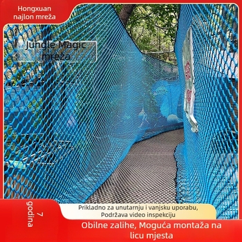 Vanjska proširiva mreža za penjanje, bez čvorova, heksagonalna zaštitna mreža, poliesterska konstrukcija, zaštita pri penjanju