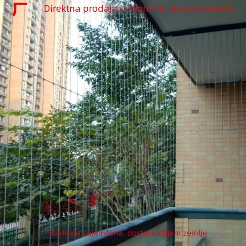 Nehrđajuća nevidljiva zaštitna mreža za prozore i balkone, mreža od čelične žice, protiv krađe, protiv penjanja, protiv skakanja