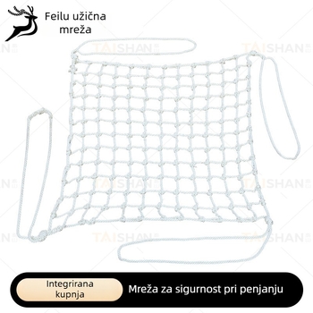 Gradilišna sigurnosna mreža – vatrootporna, zaštita od pada, najlonska mreža, zaštita ljestvišta, zaštita pri penjanju