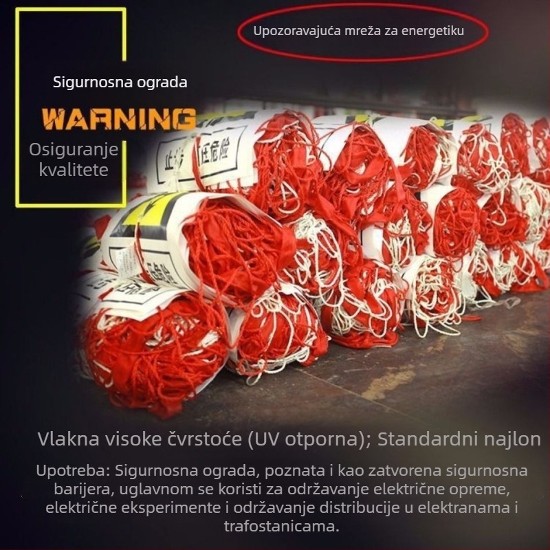 Sigurnosna mreža za električne radove, anti-aging mreža od polietilena, 1×10 m