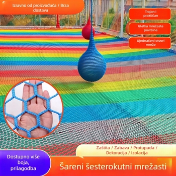 Šesterokutna mreža za penjanje bez čvorova za unutarnje i vanjske igrališta – zaštitna mreža za proširene treninge i dekoraciju vrtića
