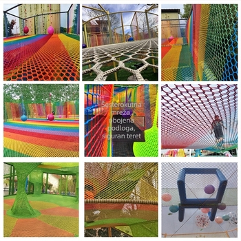 Šesterokutna mreža za penjanje bez čvorova za unutarnje i vanjske igrališta – zaštitna mreža za proširene treninge i dekoraciju vrtića