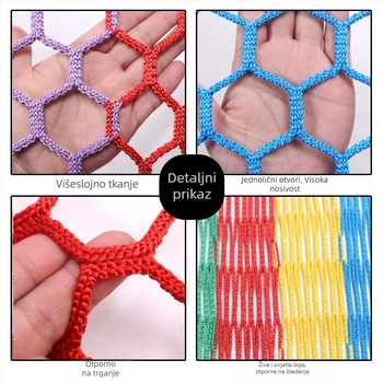 Šesterokutna mreža za penjanje bez čvorova za unutarnje i vanjske igrališta – zaštitna mreža za proširene treninge i dekoraciju vrtića