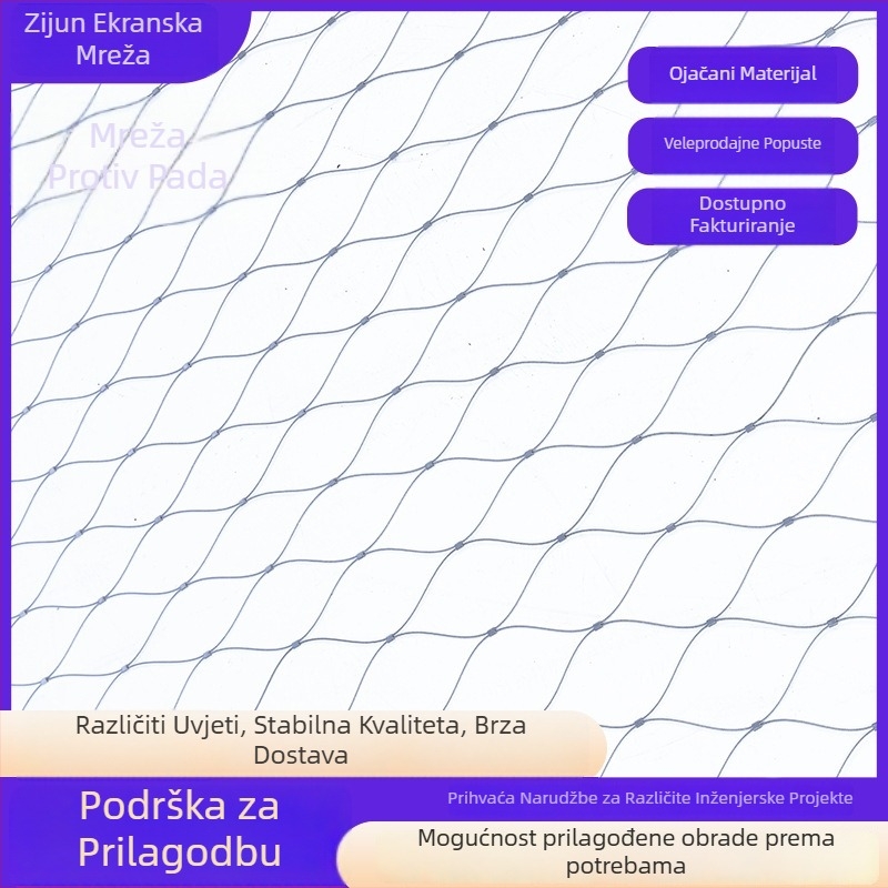 Mreža za zaštitu od pada za balkone, rubne padine i gradilišta — prilagodljivo telefonskim narudžbama