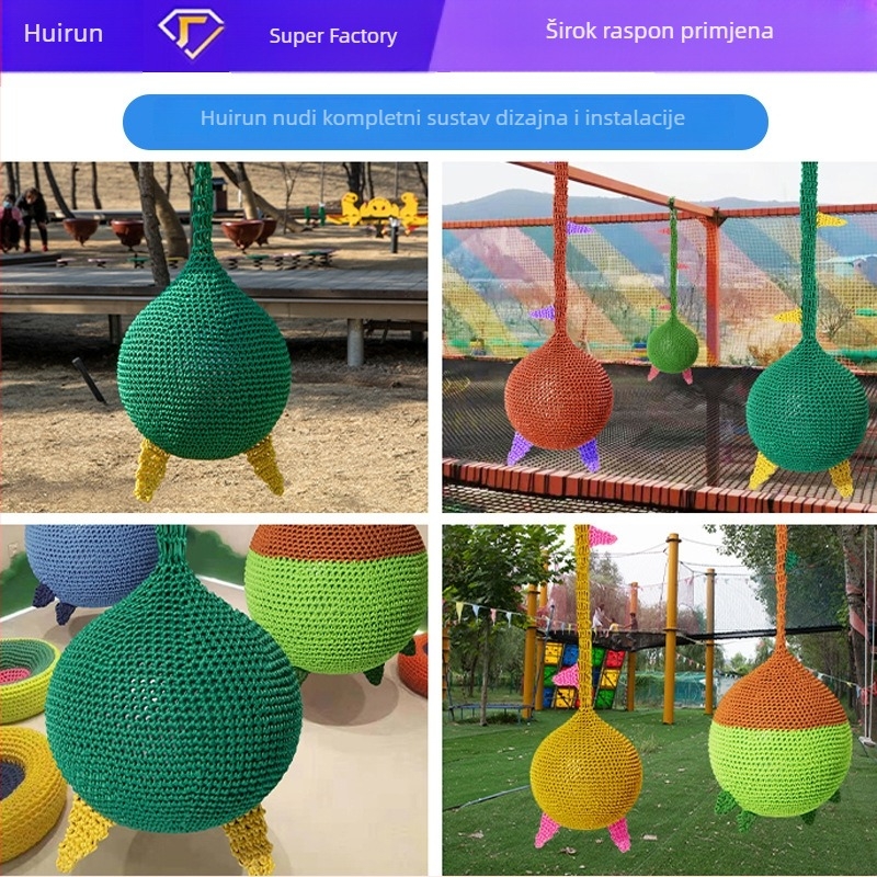 Huirun Rope Net Hanging Ball Swing – Ekskluzivno igralište s licenciranom privatnom oznakom i podrškom za prilagodbu