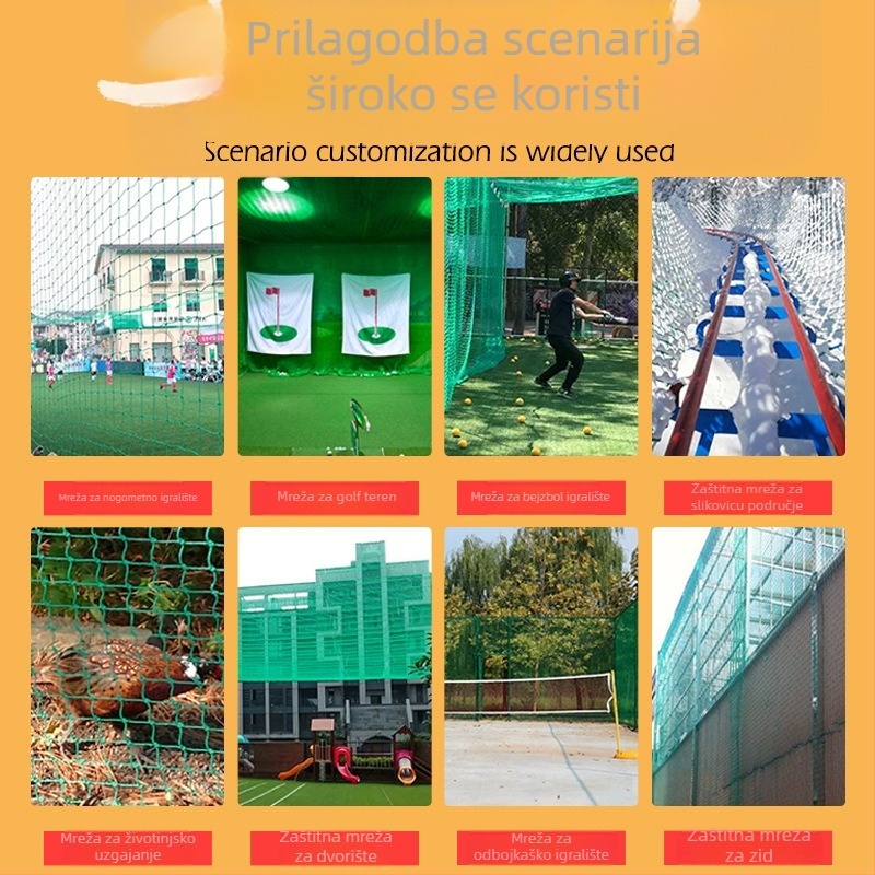 Najlonska mreža protiv padanja za košarkaške i nogometne terene (Brand Guanlin; Porijeklo: Shandong, Kina)