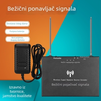 Alarm protiv krađe – Bežični ponavljač signala i pojačivač signala za daljinski upravljač; Tip: Pojačivač signala; Radna temperatura: -20 do 70 °C; Primjena: Daljinski upravljač; Tip prekidača: Daljinski upravljač