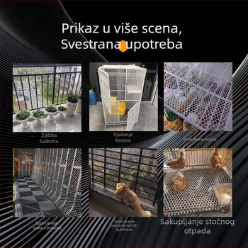 Bijela debela mreža za balkon i prozor, zaštitna mreža protiv padova, plastična mreža za vrt i voćnjak