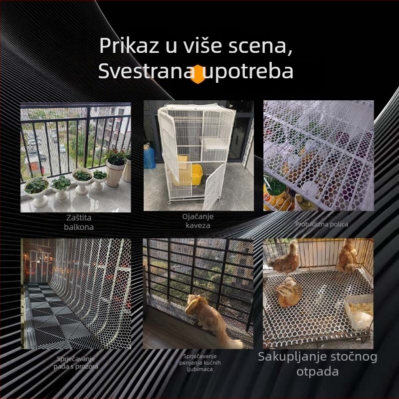 Bijela debela mreža za balkon i prozor, zaštitna mreža protiv padova, plastična mreža za vrt i voćnjak