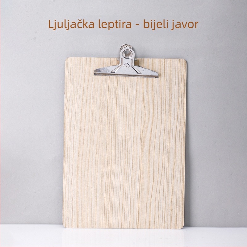 A4 drveni klipbord s 120 mm klamrom, prilagodljiv za dokumente