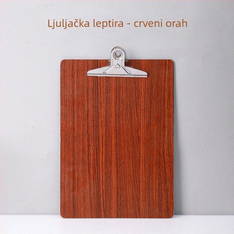 A4 drveni klipbord s 120 mm klamrom, prilagodljiv za dokumente