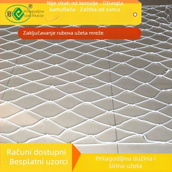 Građevinska sigurnosna mreža – Guanhong GHA-002, polipropolenska vlakna visoke čvrstoće, užad 3 mm, mreža 10×10 cm, zaštita djece na balkonu, terasi, hodniku i trgovačkom centru