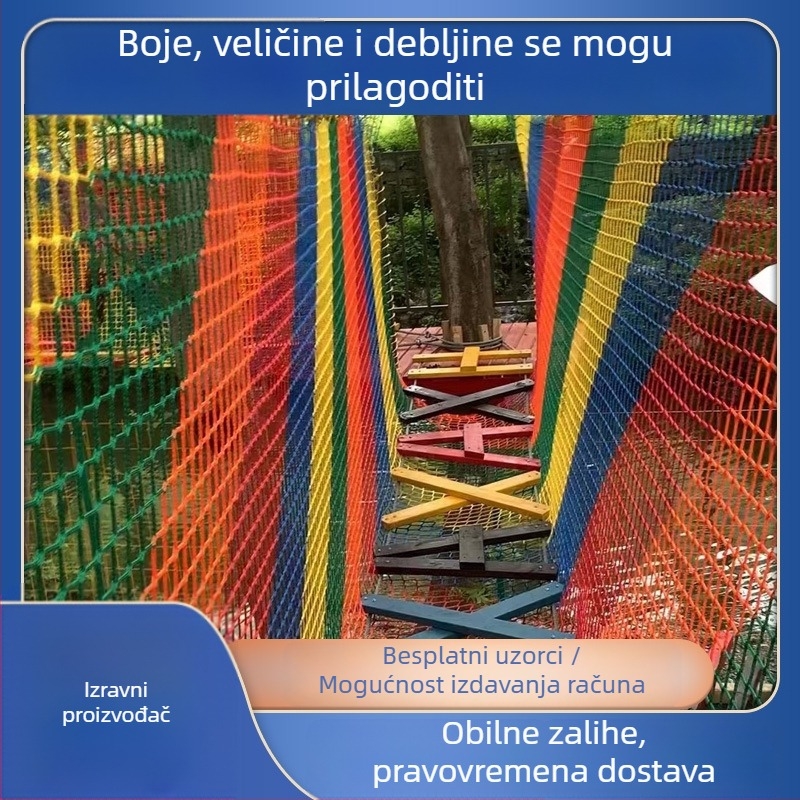 Sigurna mreža za ogradu igrališta: poliester/nylon, zaštita ograde, za igrališta, stepenice i balkone