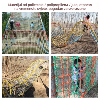 Mreža za penjanje za igralište – poliester, zaštita pri penjanju, prilagodljivo po narudžbi