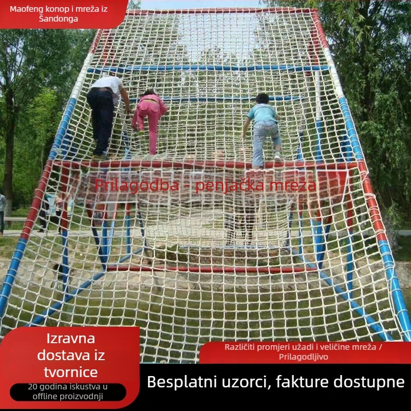 Mreža za penjanje za igralište – poliester, zaštita pri penjanju, prilagodljivo po narudžbi