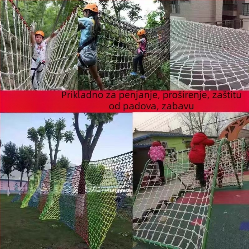 Vanjska penjačka mreža za djecu, razvoj i trening, od Run Chang, s mogućnošću visećeg mosta