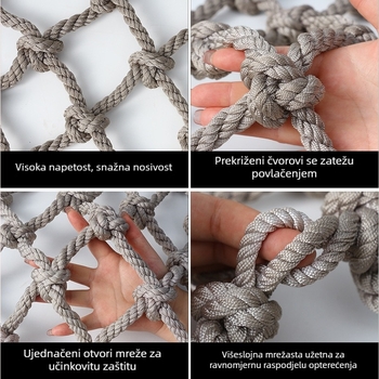 Dječja penjačka mreža — vanjska zaštitna mreža za stepenice i balkone, poliester dekorativna ograda. Brand Chenhong; Šifra proizvoda: Climbing net