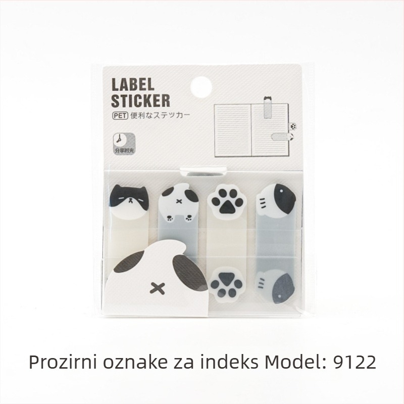 Prozirne PET bilježnice za indekse s oblicima životinja — ljepljive bilješke; IP prava: Nije ovlašteno